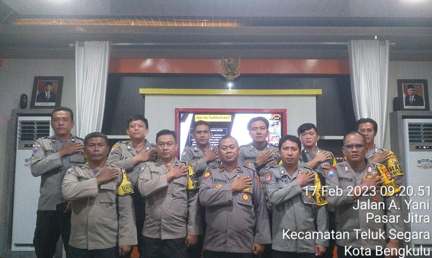 Tingkatkan Kemampuan, Bhabinkamtibmas Polresta Bengkulu Ikuti Pelatihan Daring