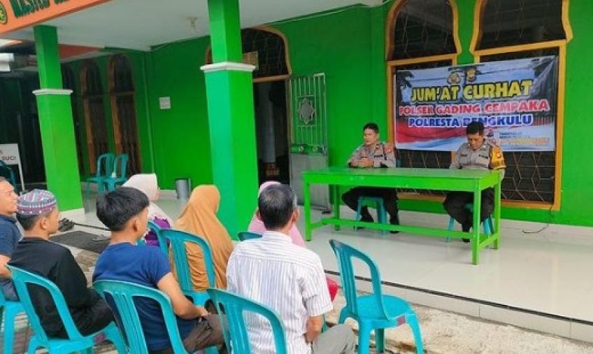 Jumat Curhat-Jumat Religi Polsek Gading Cempaka Digelar di Masjid Al-Barokah