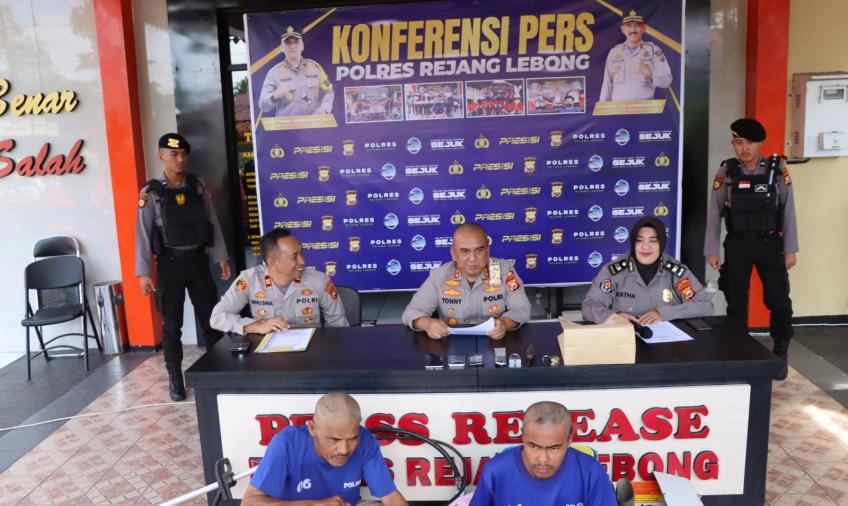 Polres Rejang Lebong saat press release
