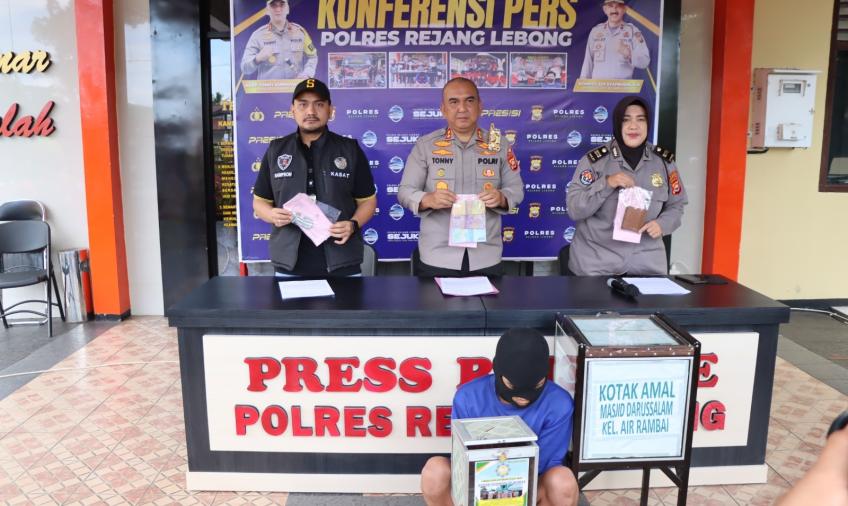 Polres Rejang Lebong saat press release