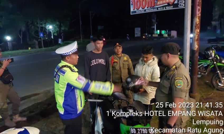 KRYD Gabungan, Polresta Bengkulu Amankan 14 Sepeda Motor Berknalpot Brong