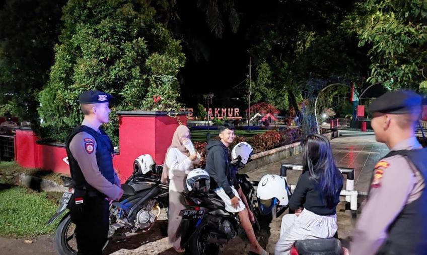 Antisipasi Gangguan Kamtibmas di Malam Minggu, Satsamapta Polres Bengkulu Utara Laksanakan Patroli Malam