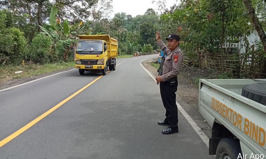 Patroli Personel Polsek Padang Ulak Tanding di Jalur Lintas Curup-PUT, Antisipasi 3C