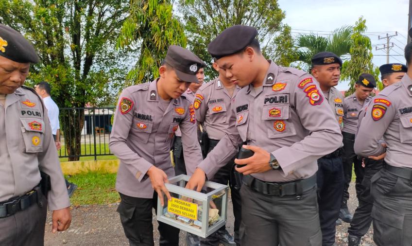 Program Seribu Berbagi Polres Seluma, Bantu Warga Yang Kurang Mampu