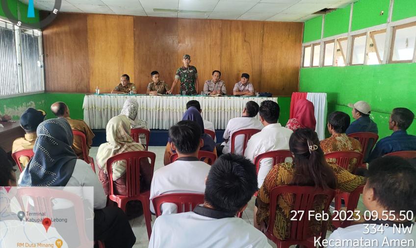 Polsek Lebong Utara Hadiri Rapat Koordinasi Permasalahan di Desa Nangai Tayau