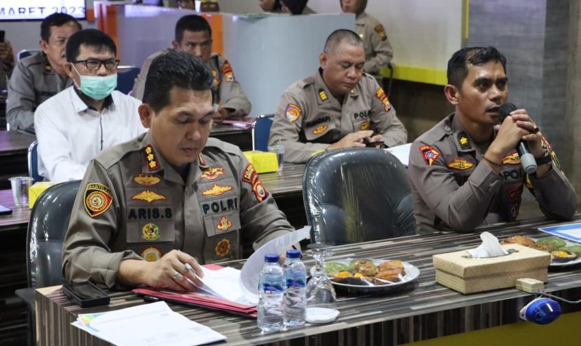 Kapolresta Bengkulu Pimpin Kegiatan Anev GKTM dan Kasus Menonjol Polresta Bengkulu dan Polsek Jajaran