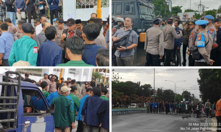 Polresta Bengkulu Laksanakan Pengamanan Aksi Unjuk Rasa di DPRD Provinsi Bengkulu