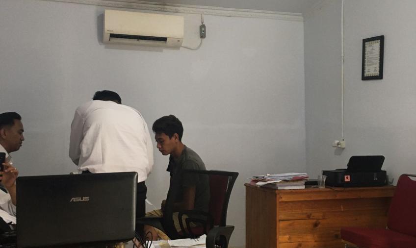 Pelaku Saat Diamankan di Polres Bengkulu Tengah