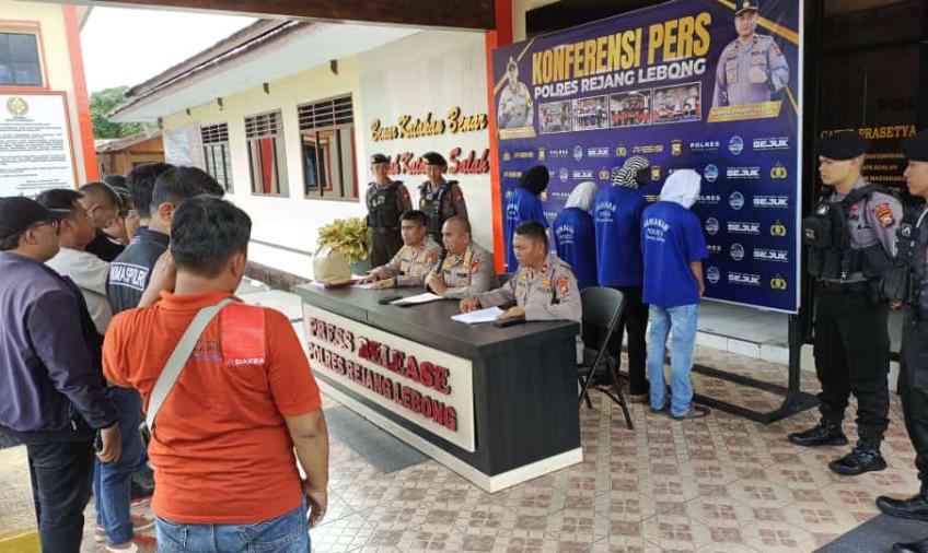 Polres Rejang Lebong saat press release