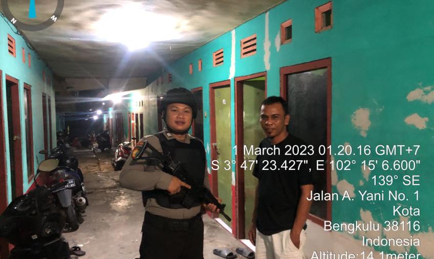 Berikan Rasa Aman, Personel Polresta Bengkulu Sambangi Kos-kosan dan Kontrakan