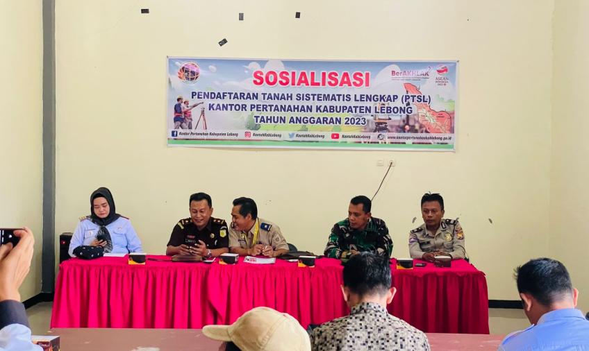 Kanit Binmas Polsek Lebong Utara Hadiri Sosialisasi Program PTSL BPN Lebong
