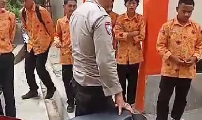 Bhabinkamtibmas Sambang ke Sekolah, Imbau Siswa Tak Gunakan Knalpot Brong