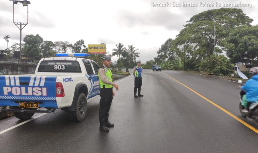 Satlantas Polres Rejang Lebong Patroli Antisipasi Gangguan Kamseltibcarlantas