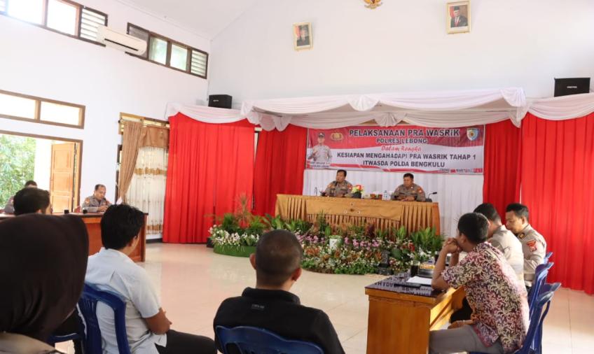 Polres Lebong Laksanakan Kegiatan Pra Wasrik Persiapan Audit Kinerja Itwasda Tahap I TA 2023