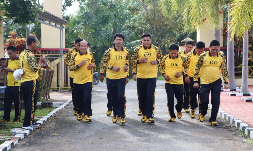 Tes Kesamaptaan Jasmani Polres Mukomuko Diikuti Seluruh Anggotanya