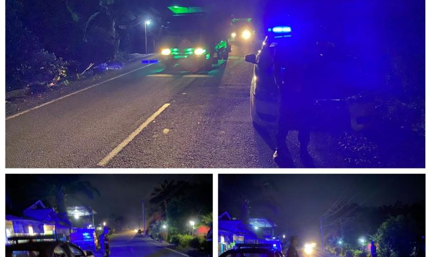 Tingkatkan Pencegahan 3C Polsek Batik Nau Patroli Malam