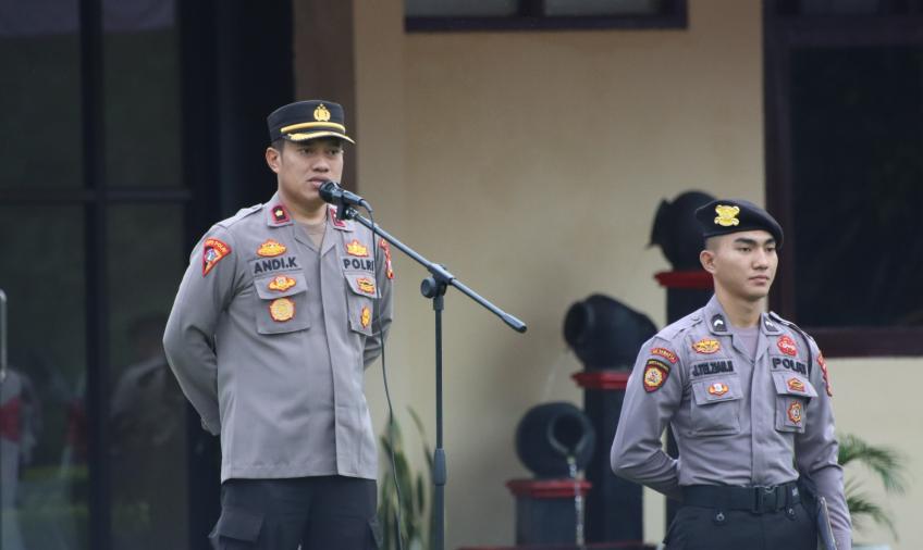 Gelar Apel Wakapolres Kepahiang Ingatkan Anggota Hindari Pelanggaran