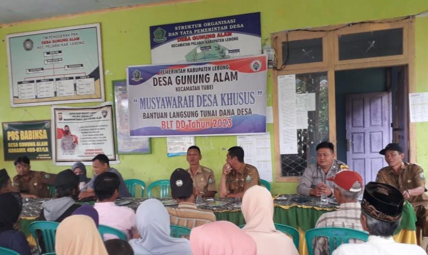 Bhabinkamtibmas Polsek Lebong Atas Hadiri Musdessus BLT DD 