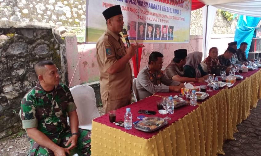 Kapolsek Lebong Selatan Hadiri Reses Anggota Dewan Dapil 3