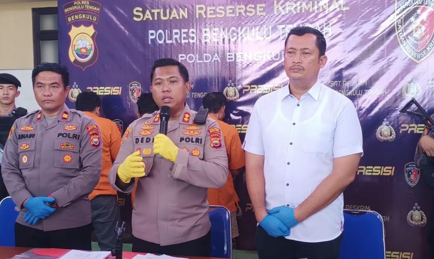 Polres Bengkulu Tengah Saat Press Release