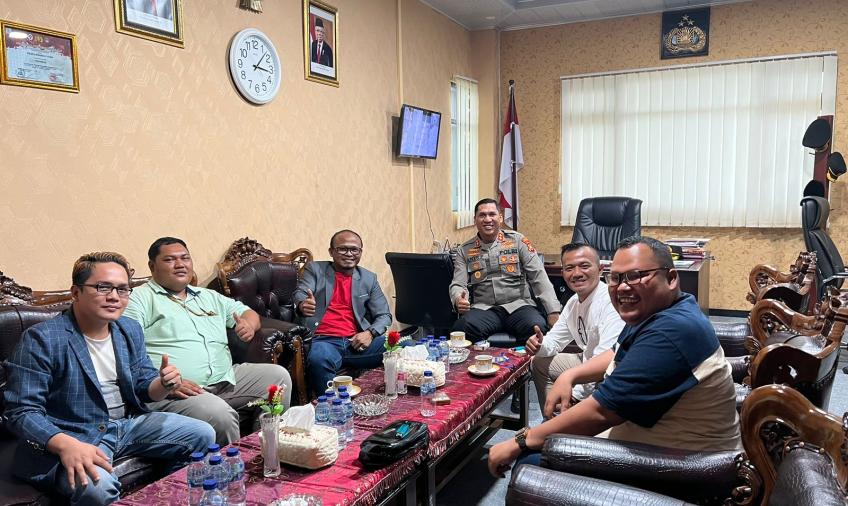 Silaturahmi pengurus SMSI dengan Kapolres Bengkulu Utara