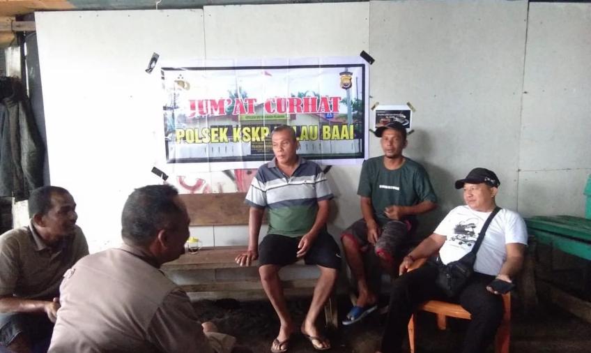 Polsek KSKP Pulau Baai Gelar Jumat Curhat di TPI