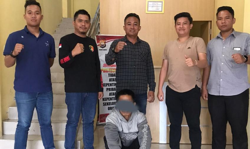 Terduga pelaku Ra diamankan petugas