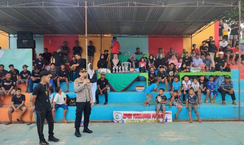 Polsek Giri Mulya Saat Pengamanan Turnamen Futsal