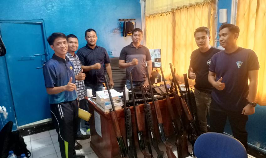 Polres BS Laksanakan Registrasi Buku Pemilik Senpi dan Pengecekan Senpi Non Organik TNI-Polri di Rutan Kelas IIB Manna