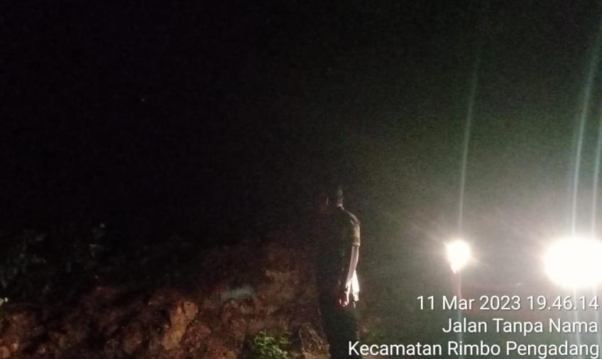 Polsek Rimbo Pengadang Patroli Dikawasan Rawan Gangguan Kamtibmas dan Bencana Alam