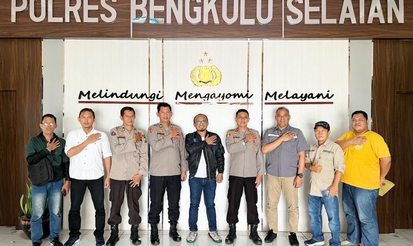 Dukung Pemilu Kondusif, SMSI Audensi dengan Polres Bengkulu Selatan