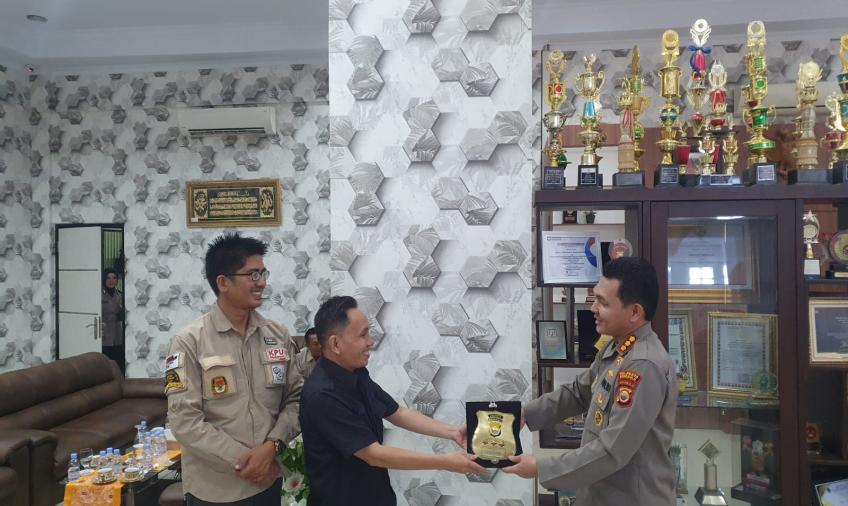 Minta Dukungan Pengamanan Pemilu, KPU Silaturahmi ke Kapolresta Bengkulu
