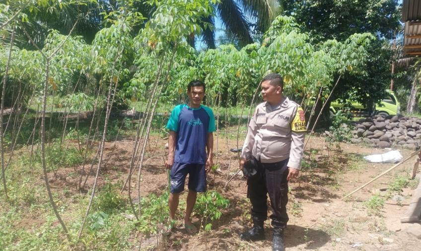 Sambang Warga Tanaman Pangan Lestari Bhabinkamtibmas Polsek Giri Mulya Turun Langsung ke Desa