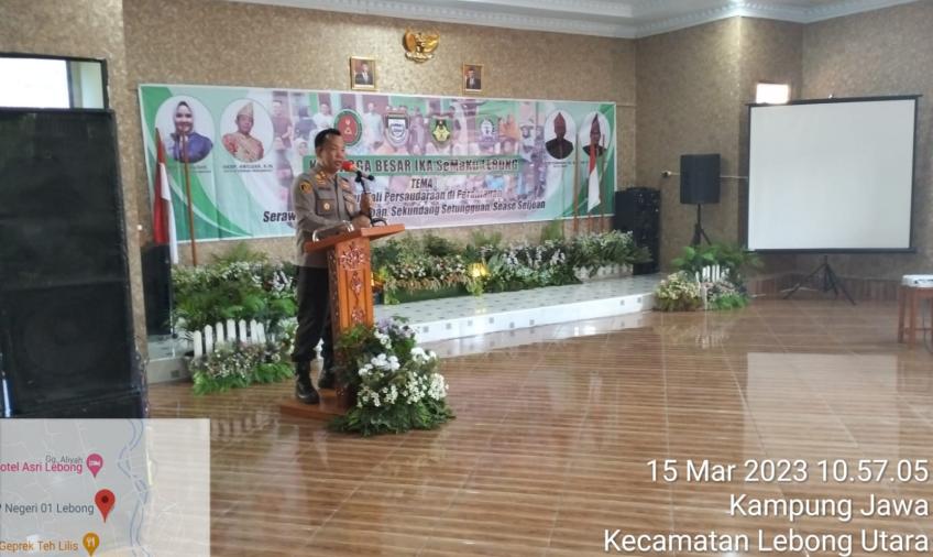 Kapolres Lebong Hadiri Pertemuan Rutin dan Silaturahmi Ika Semaku