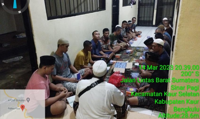 Jelang Ramadan, Tahanan Polres Kaur Diajak Baca Yasin