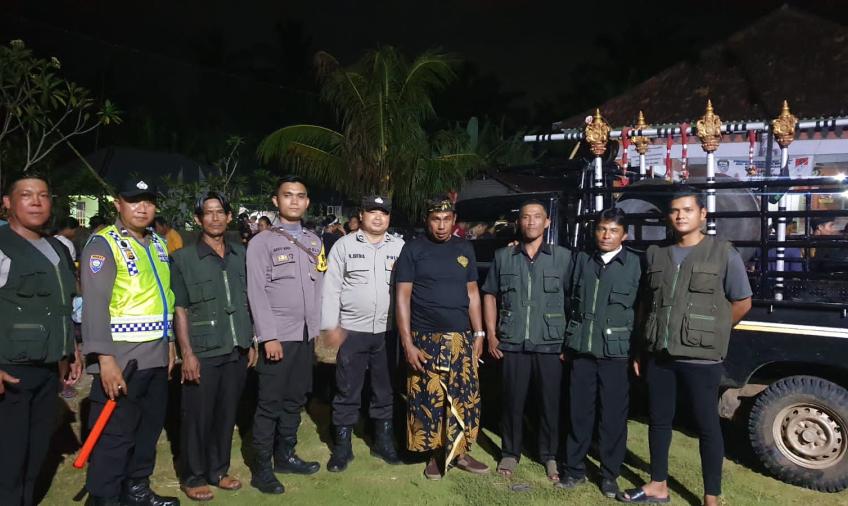 Personel Polsek Sukaraja Laksanakan Pengamanan Hari Raya Nyepi 
