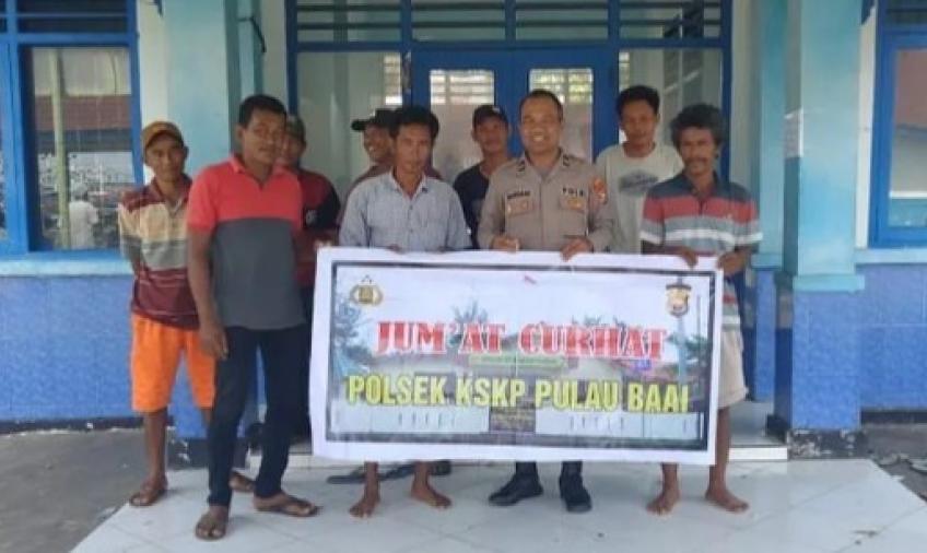 Polsek KSKP Gelar Jumat Curhat dengan Nelayan Tradisional