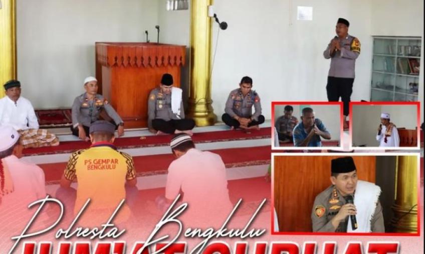 Kapolresta Bengkulu Jumat Curhat di Masjid Al Mukaromah Dan Dengarkan Keluhan Warga