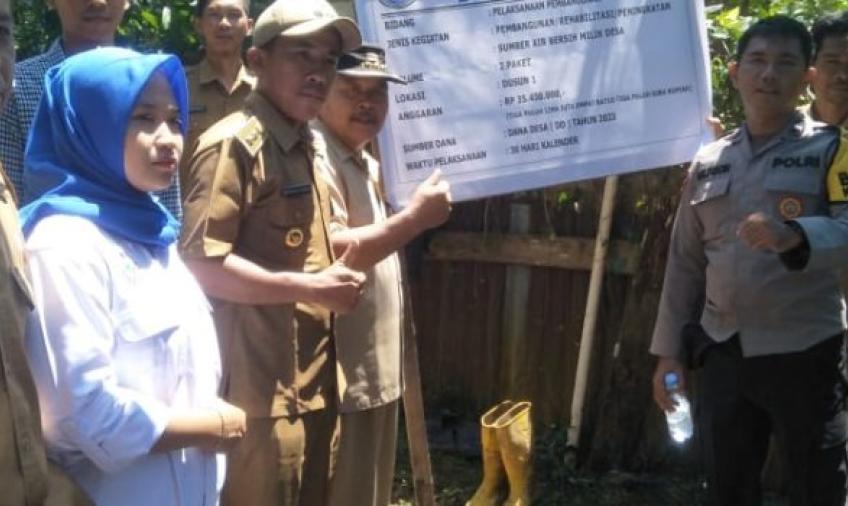 Wakili Kapolsek, Bhabinkamtibmas Hadiri Penetapan Titik Nol Pembangunan