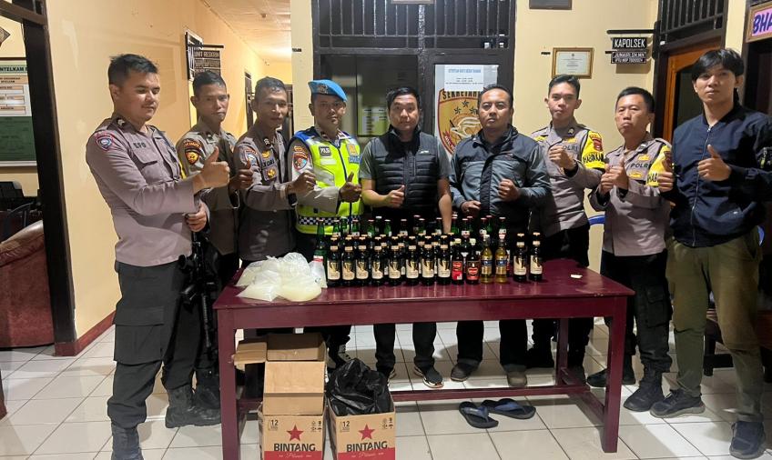Ops Pekat, Polsek Taba Penanjung Amankan Minuman Keras