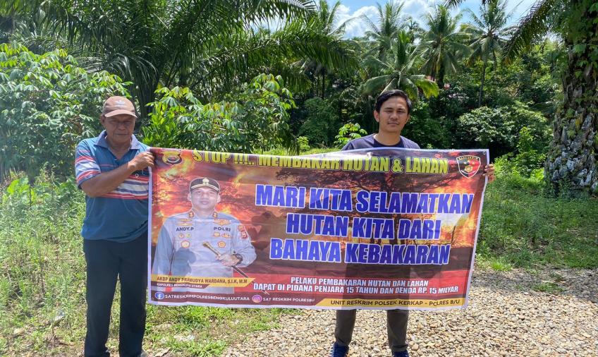 Cegah Karhutlah Polsek Kerkap Laksanakan Sosialisasi Pada Masyarakat
