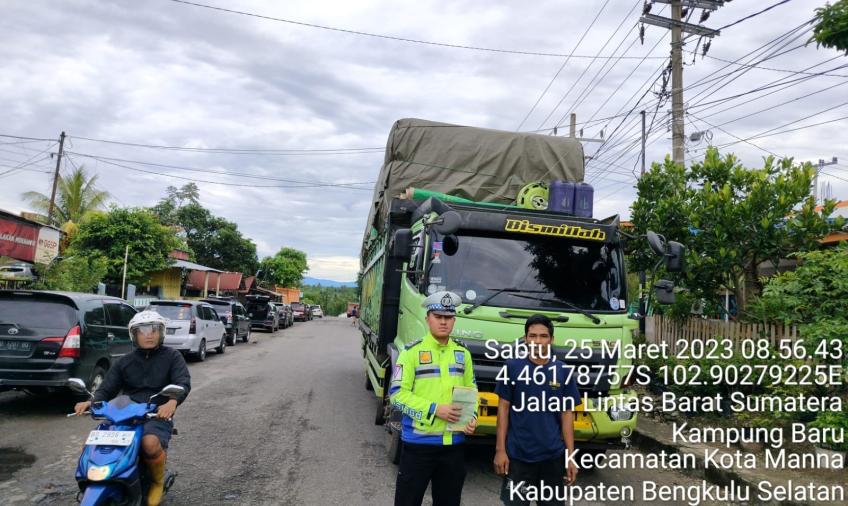 Sat Lantas Polres Bengkulu Selatan Laksanakan Kegiatan KRYD dengan Target Utama ODOL 