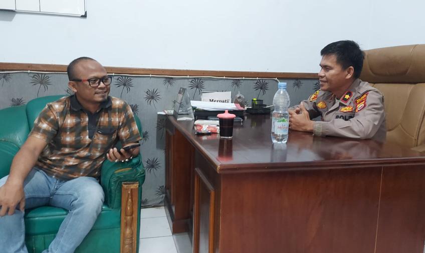 Sinergi Informasi, Kapolsek Teluk Segara Terima Kunjungan Ketua SMSI 