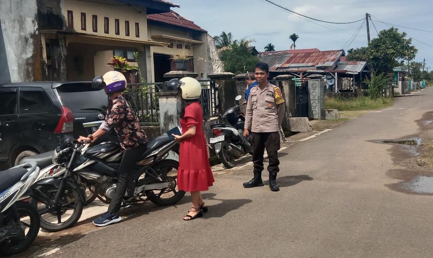 Bhabinkamtibmas Polsek Teluk Segara Amankan Peribadatan di Rumah Ibadah El Sahadai