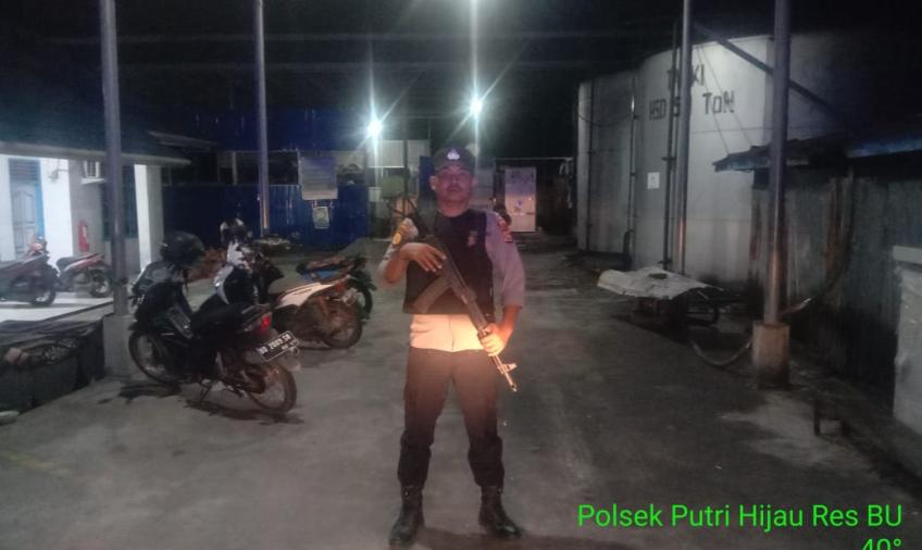 Cegah Kejahatan, Polsek Putri Hijau Giatkan Patroli Malam
