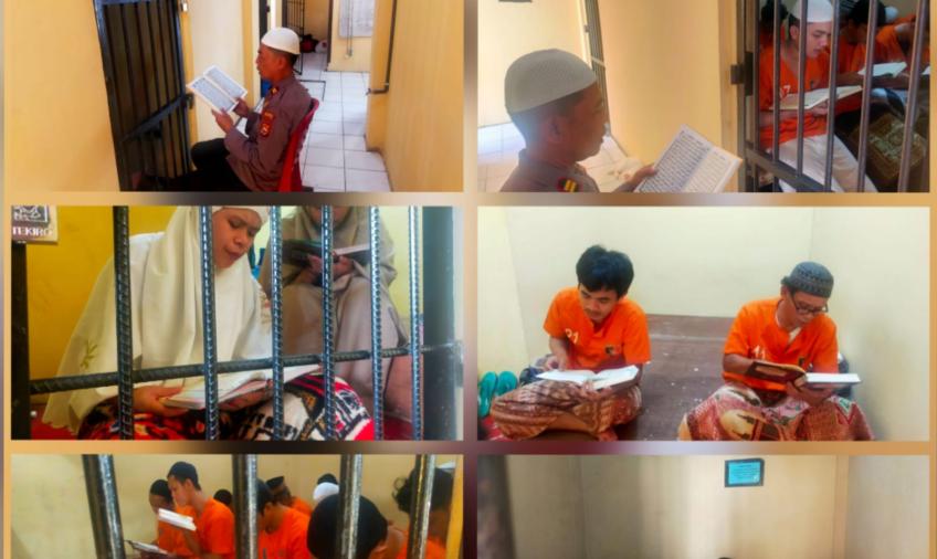 Selawatan dan One Day One Juz Al-Quran Para Tahanan Polresta Bengkulu 