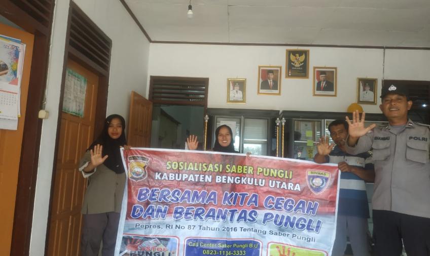 Bhabinkamtibmas Polsek Putri Hijau Rutin Sosialisasi Saber Pungli