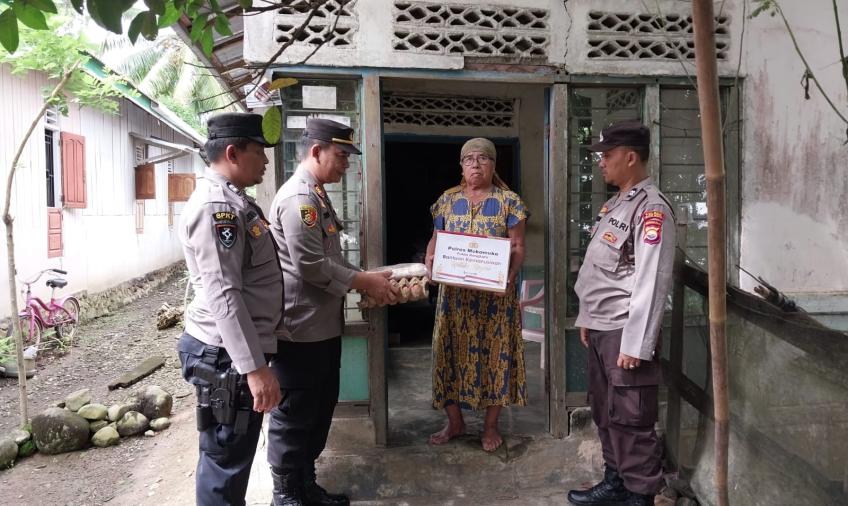 Polres Mukomuko Sebarkan Bantuan Kemanusiaan di Kecamatan Lubuk Pinang