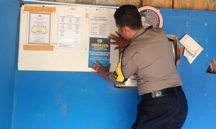 Bhabinkamtibmas Polsek Giri Mulya Gencar Imbau Masyarakat Tekan Angka Kecelakaan