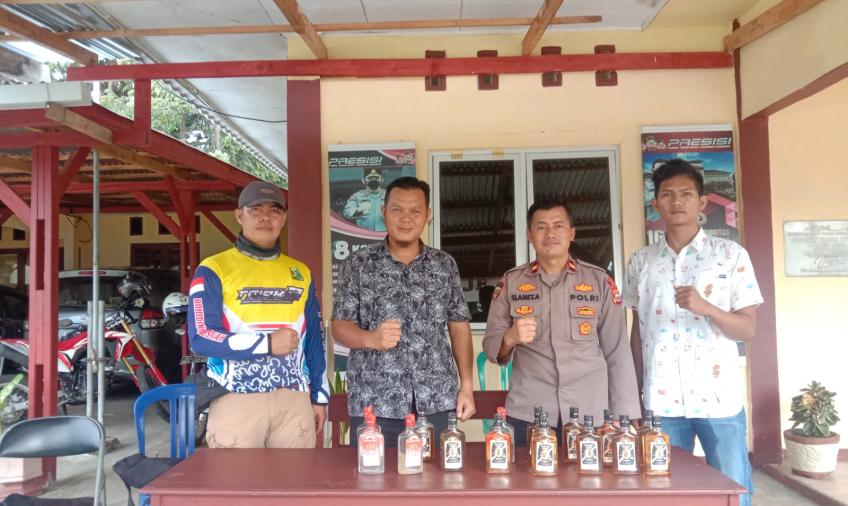 Giat Imbangan Ops Pekat Nala I, Polsek Kaur Utara Amankan Puluhan Botol Miras